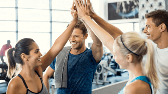 Happy gym staff are motivated and enthusiastic