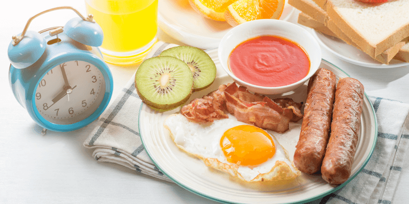 Eat a decent breakfast early in the day to fuel later workouts