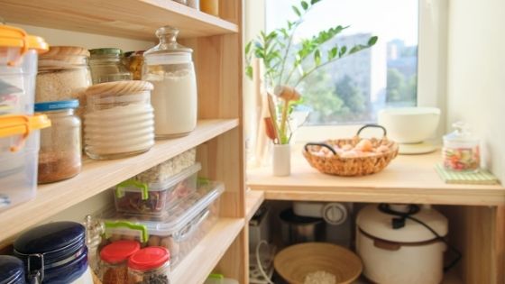 Keep your pantry organised to keep fresh foods at the front and use up items before they reach their expiry date
