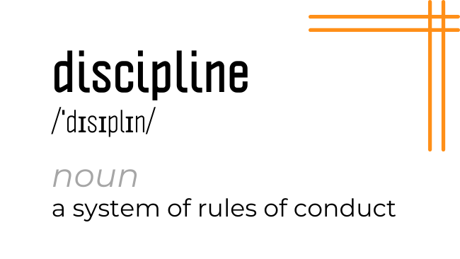 Dictionary definition of discipline - a sytem of rules of conduct. We can use this to avoid winter weight gain.